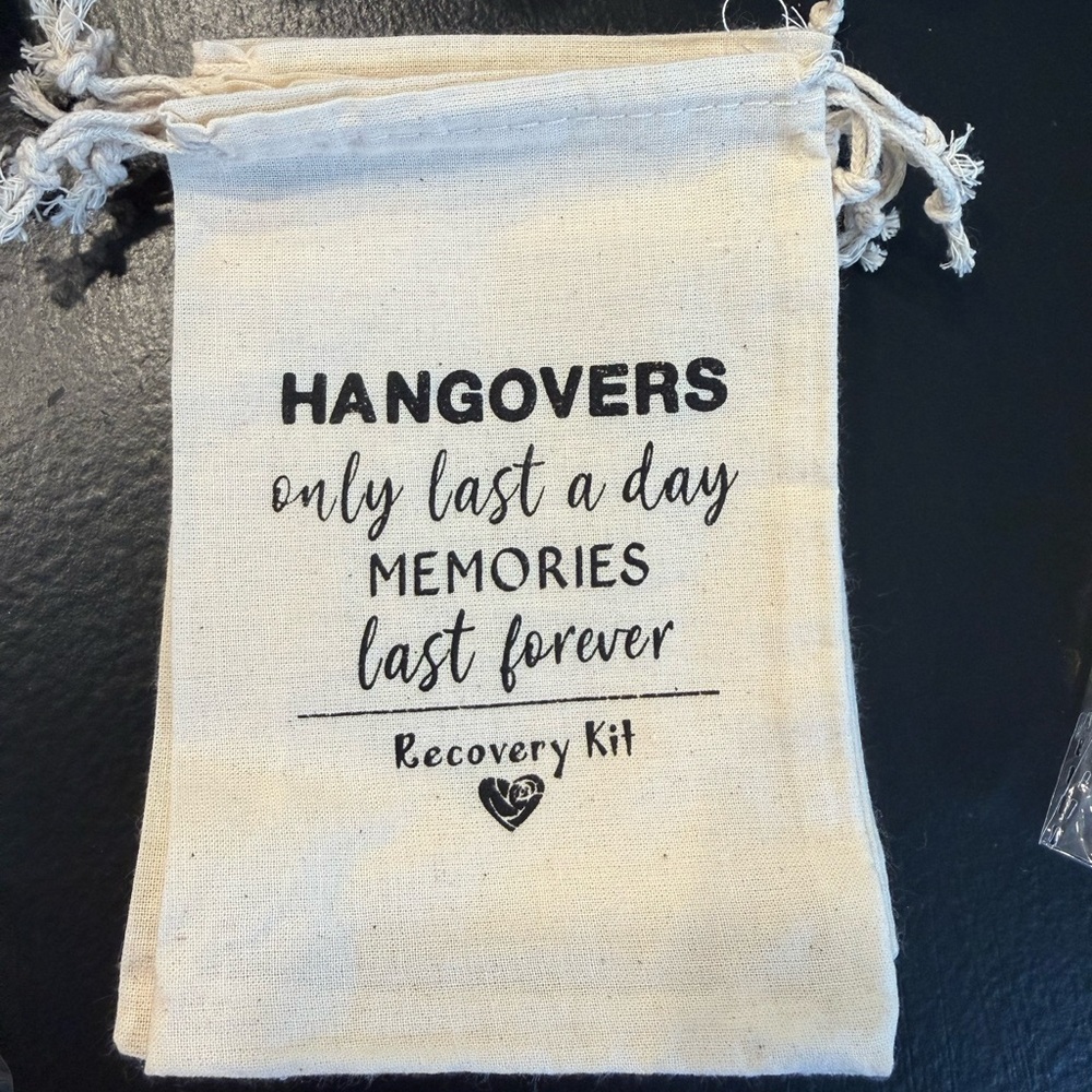14 Canvas Recovery Kit Favor Bag with Quote NEW